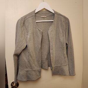 Jane and Delancey Peplum Jacket Cardigan grey size Medium